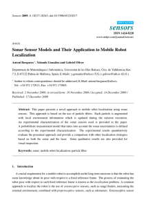 Sonar Sensor Models and Their Application to Mobile Robot