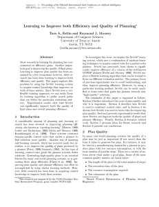 Learning to Improve both Efficiency and Quality of Planning*