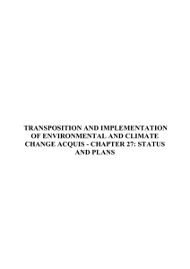 TRANSPOSITION AND IMPLEMENTATION OF ENVIRONMENTAL