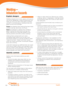 Welding— Inhalation hazards