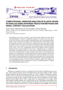 computational vibration analysis of elastic gears in vehicles