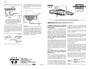 APPLICATION and INSTALLATION