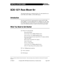 SCXI-1371 Rack-Mount Kit Installation Guide