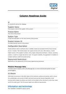 description of the column headings is available for