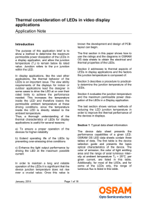 Thermal consideration of LEDs in video display applications