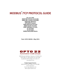 Modbus®/TCP Protocol Guide