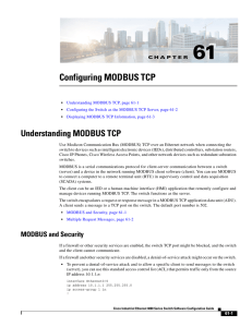 Configuring MODBUS TCP