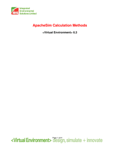 ApacheSim Calculation Methods - Integrated Environmental Solutions