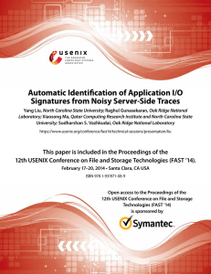 Automatic Identification of Application I/O Signatures from Noisy