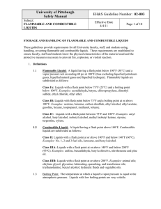 Flammable and Combustible Liquids