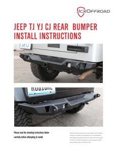 jeep tj yj cj rear bumper install instructions