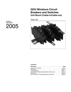 QOU Miniature Circuit Breakers and Switches