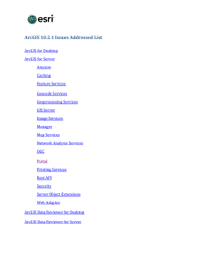 ArcGIS 10.2.1 Issues Addressed List