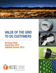 Value of the Grid to DG Customers