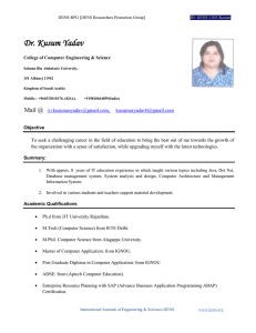 Dr. Kusum Yadav - Journal of Theoretical Physics and Cryptography