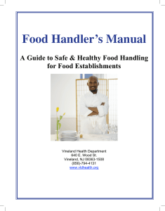 Food Handler`s Manual Food Handler`s Manual