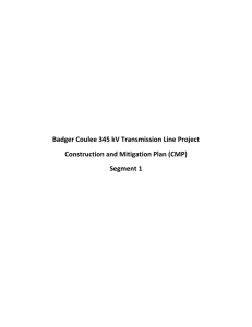 Badger Coulee 345 kV Transmission Line Project Construction and