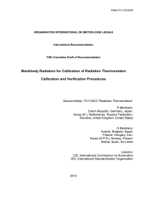 Blackbody Radiators for Calibration of Radiation Thermometers