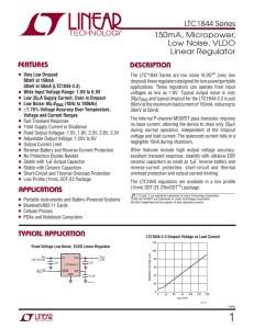 LTC1844 Series - 150mA, Micropower, Low