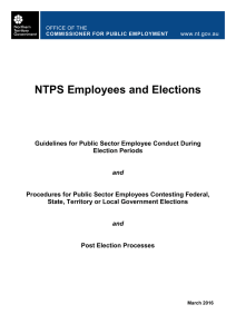 NTPS Employees and Elections - Office of the Commissioner for