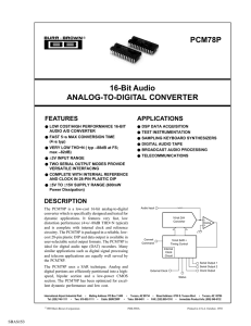16-Bit Audio Analog-to-Digital Converter