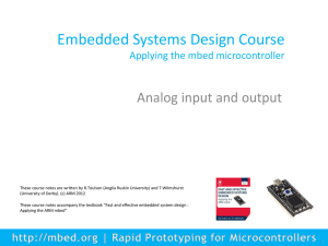 Analog Input and Output