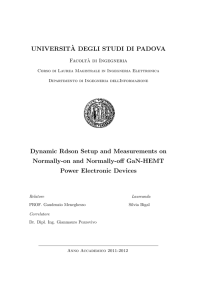UNIVERSIT`A DEGLI STUDI DI PADOVA Dynamic Rdson Setup and