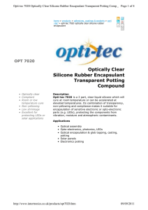 Optically Clear Silicone Rubber Encapsulant Transparent - Sil-Mid