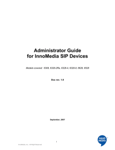 Administrator Guide for InnoMedia SIP Devices
