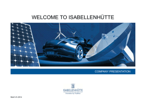 WELCOME TO ISABELLENHÜTTE - Fictron Industrial Supplies