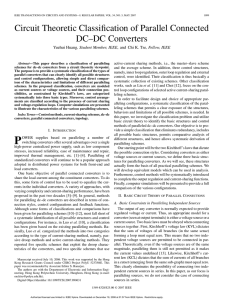 Circuit Theoretic Classification of Parallel Connected DC–DC