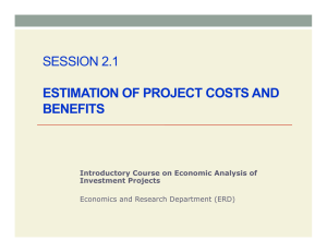 session 2.1 estimation of project costs and benefits