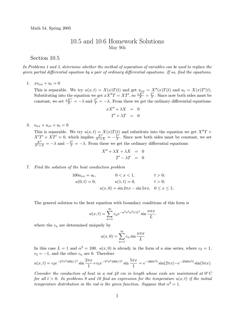 10 5 And 10 6 Homework Solutions