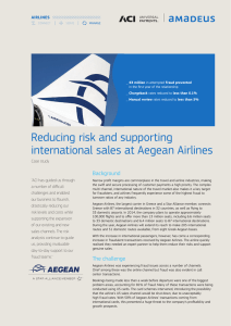 Reducing risk and supporting international sales at Aegean Airlines