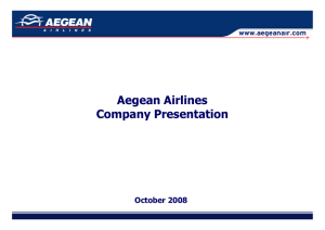 Aegean Airlines Company Presentation Oct 2008