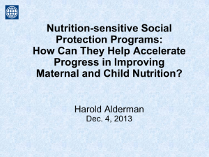 Nutrition Sensitive Social Protection