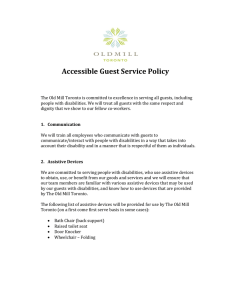 Accessible Guest Service Policy