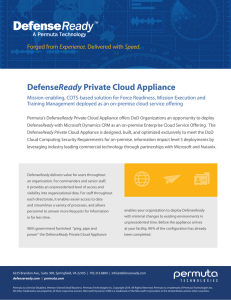 DefenseReady Private Cloud Appliance