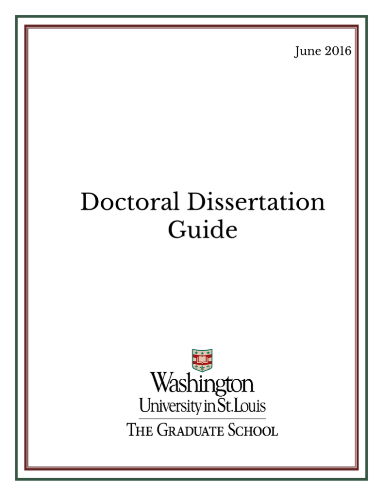 doctoral dissertation about