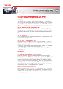 trusted platform module (tpm)