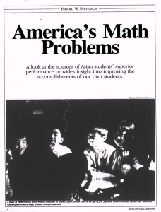 America`s Math Problems