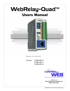 WebRelay-Quad Users Manual