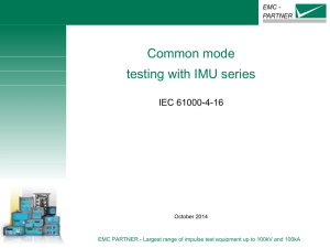 IEC 61000-4-16 for common mode tests