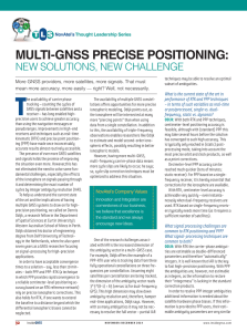 multi-gnss precise positioning