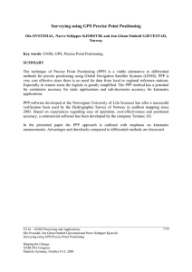 Surveying using GPS Precise Point Positioning