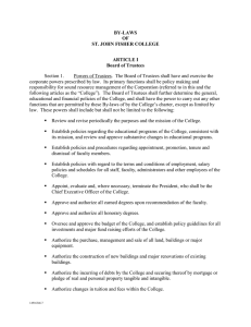 Board of Trustee By-Laws - St. John Fisher College