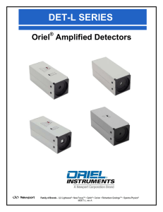 Oriel Amplified Detectors User Manual