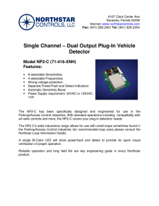 Single Channel – Dual Output Plug-In Vehicle Detector