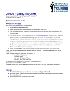 JUNIOR TRAINING PROGRAM