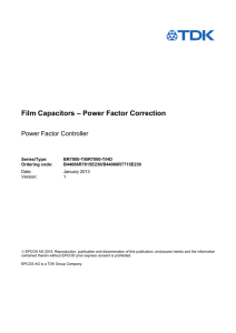 Film Capacitors - Power Factor Correction - PF Controller BR7000-T